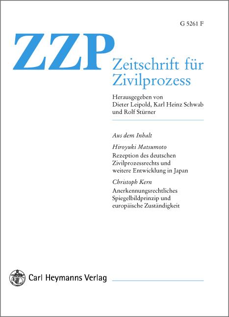 Zeitschrift für Zivilprozess International. ZZP Int. Jahrbuch des... / Zeitschrift für Zivilprozess International.