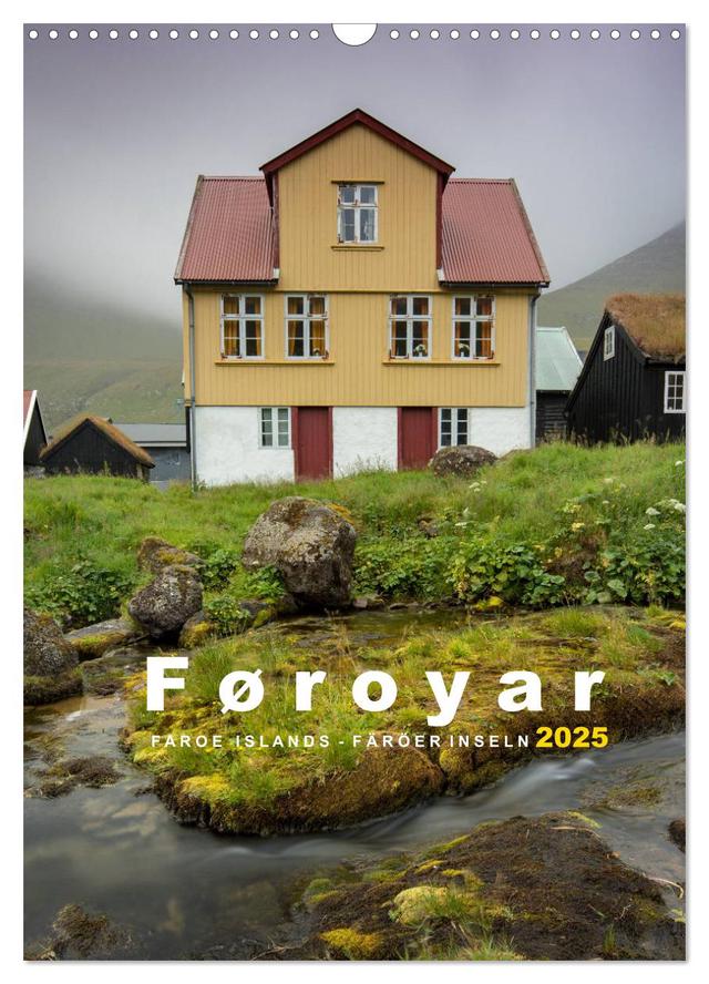 Føroyar - Faroe Islands - Färöer Inseln (Wandkalender 2025 DIN A3 hoch), CALVENDO Monatskalender