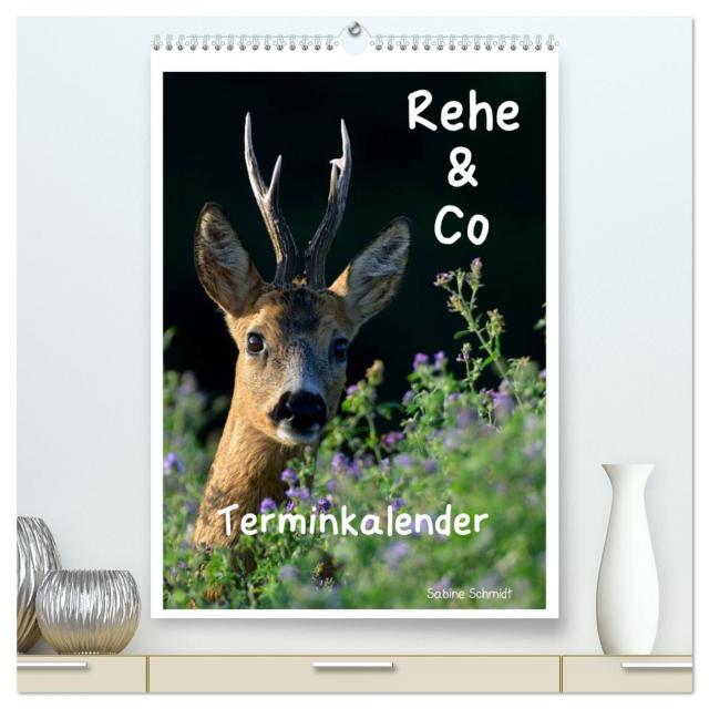 Rehe & Co / Planer (hochwertiger Premium Wandkalender 2025 DIN A2 hoch), Kunstdruck in Hochglanz