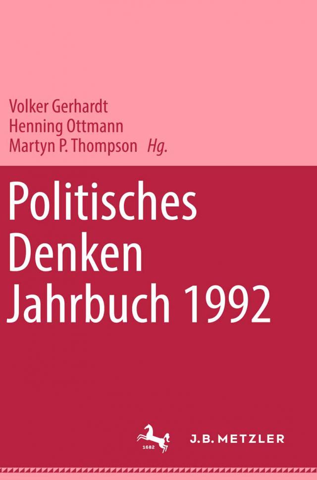 Politisches Denken. Jahrbuch 1992