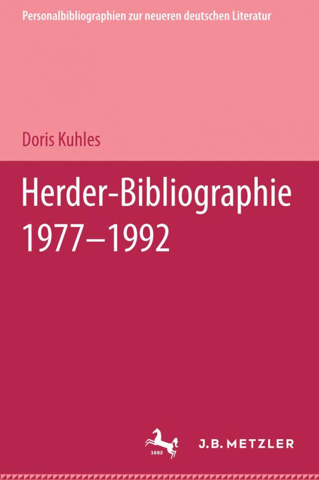 Herder-Bibliographie 1977-1992