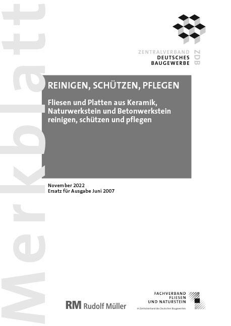 Merkblatt Reinigen, Schützen, Pflegen 2022-11