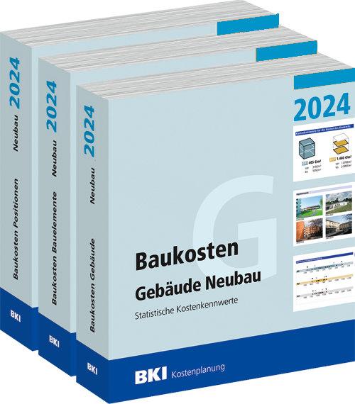 BKI Baukosten Gebäude + Positionen + Bauelemente Neubau 2024 - Kombi Teil 1-3