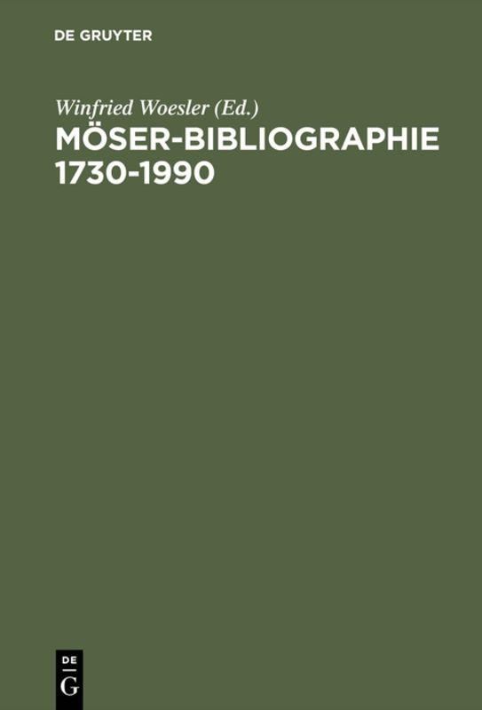 Möser-Bibliographie 1730–1990