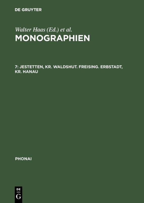 Monographien / Jestetten, Kr. Waldshut. Freising. Erbstadt, Kr. Hanau