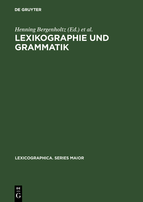 Lexikographie und Grammatik