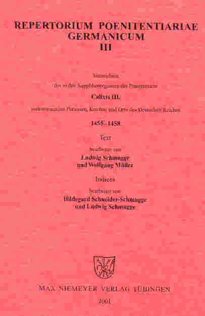 Repertorium Poenitentiariae Germanicum / Calixt III. (1455-1458)