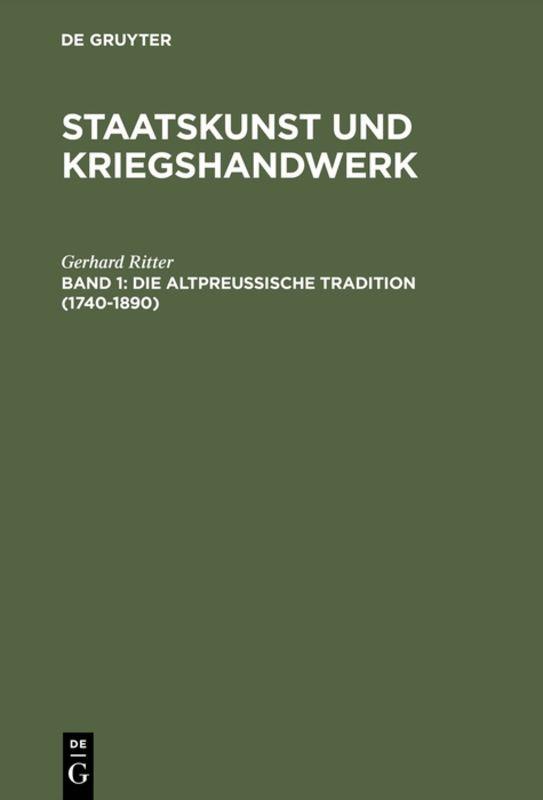 Die altpreußische Tradition (1740¿1890)