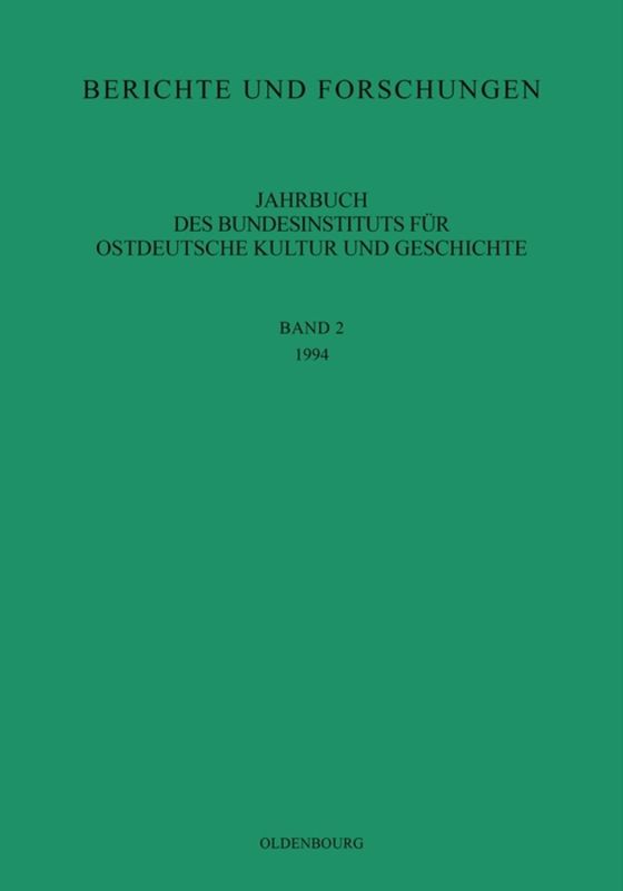 Jahrbuch des Bundesinstituts für Kultur und Geschichte der Deutschen im östlichen Europa / 1994