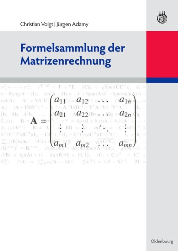 Formelsammlung der Matrizenrechnung