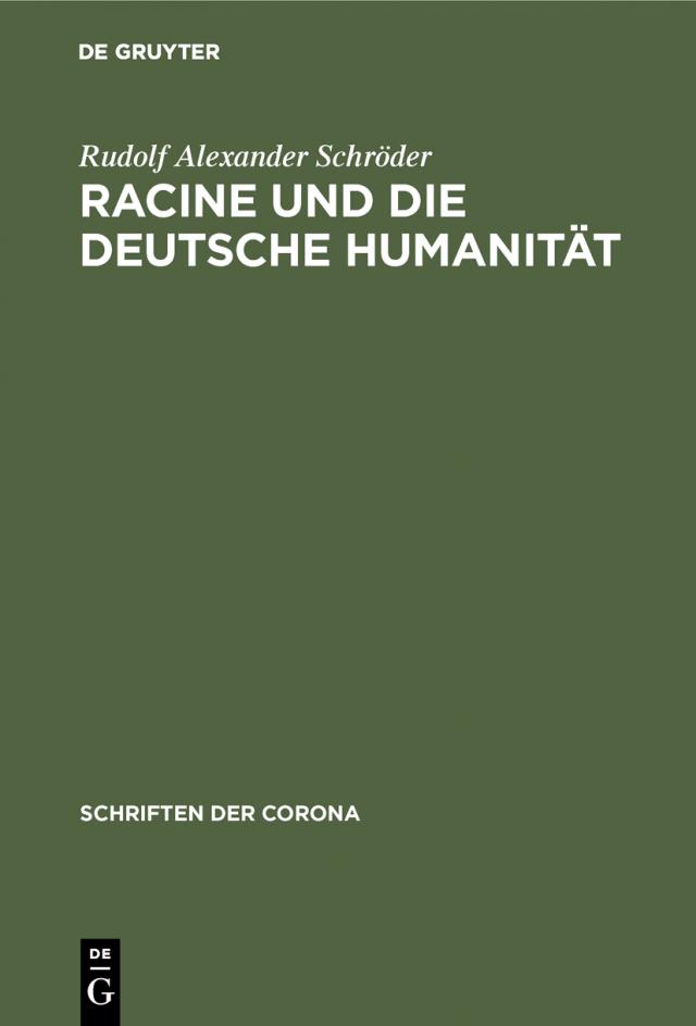 Racine und die deutsche Humanität
