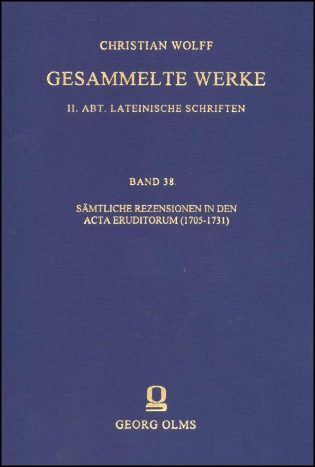 Christian Wolff: Gesammelte Werke