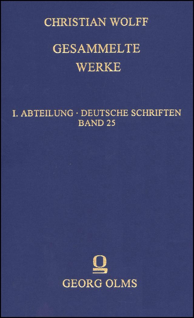 Christian Wolff. Gesammelte Werke