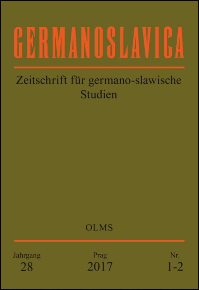 Germanoslavica. Zeitschrift für germano-slawische Studien.