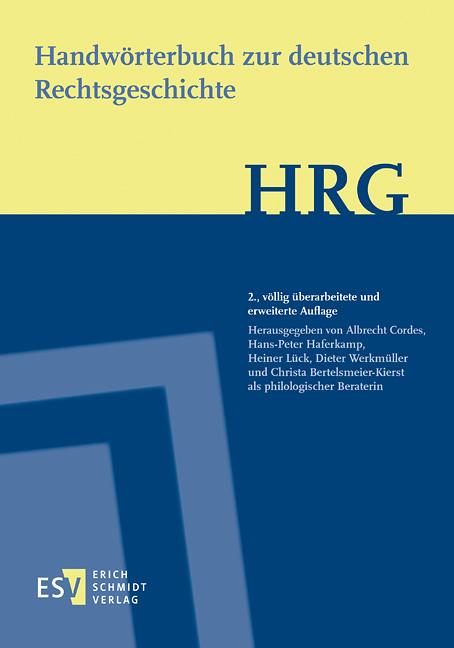 Handwörterbuch zur deutschen Rechtsgeschichte (HRG) – Lieferungsbezug