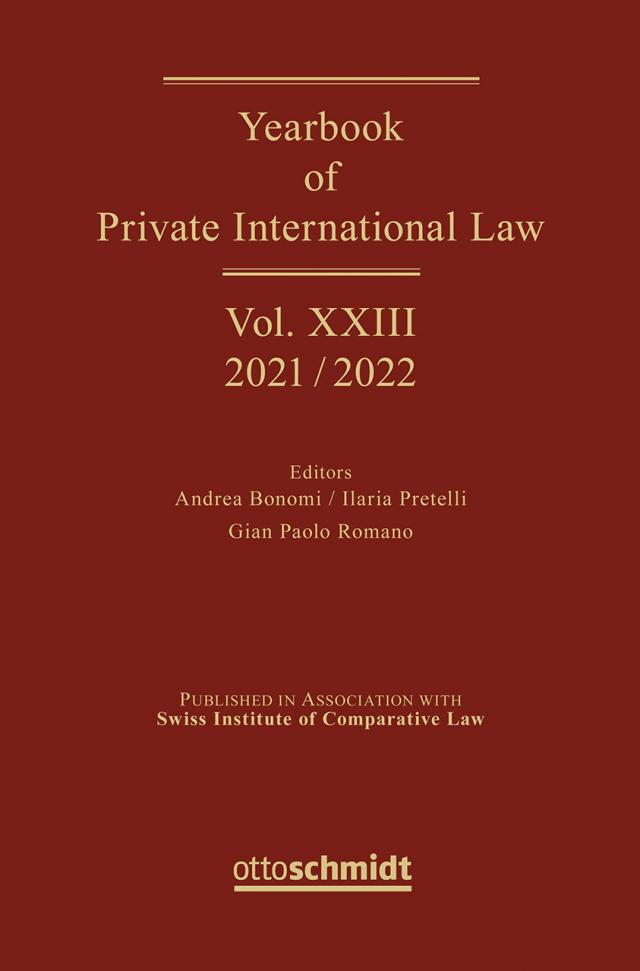 Yearbook of Private International Law Vol. XXIII – 2021/2022