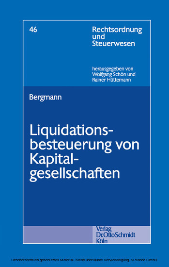 Liquidationsbesteuerung von Kapitalgesellschaften