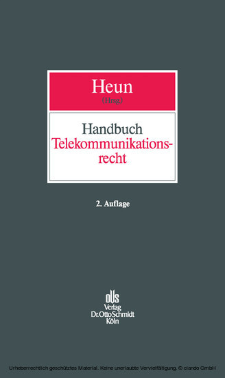 Handbuch Telekommunikationsrecht