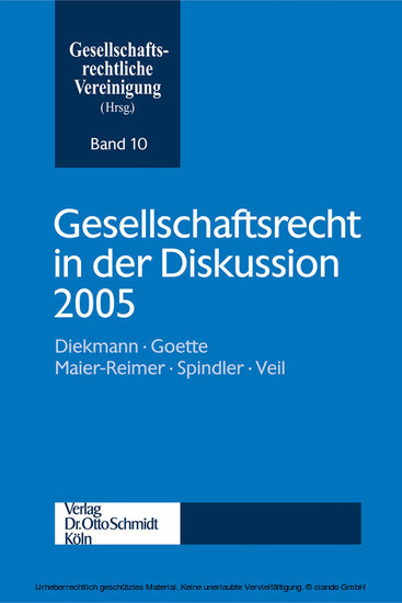 Gesellschaftsrecht in der Diskussion 2005
