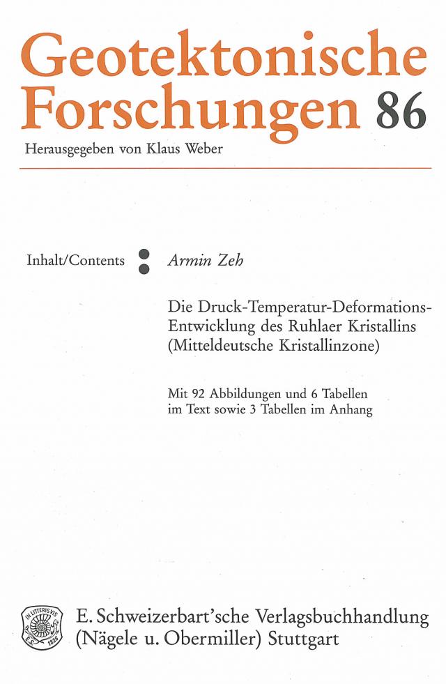 Die Druck-Temperatur-Deformations-Entwicklung des Ruhlaer Kristallins (Mitteldeutsche Kristallinzone)