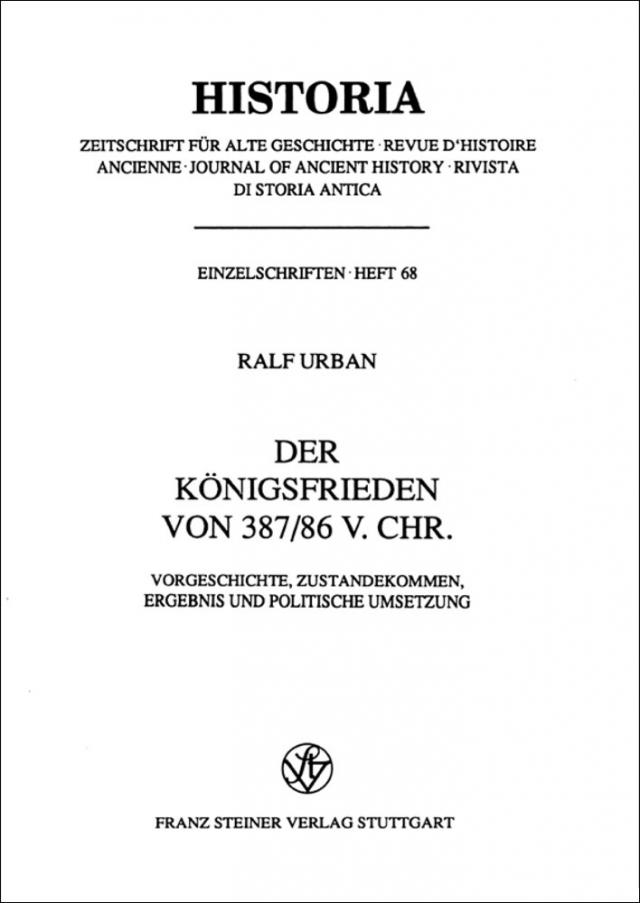 Der Königsfrieden von 387/86 v.Chr.