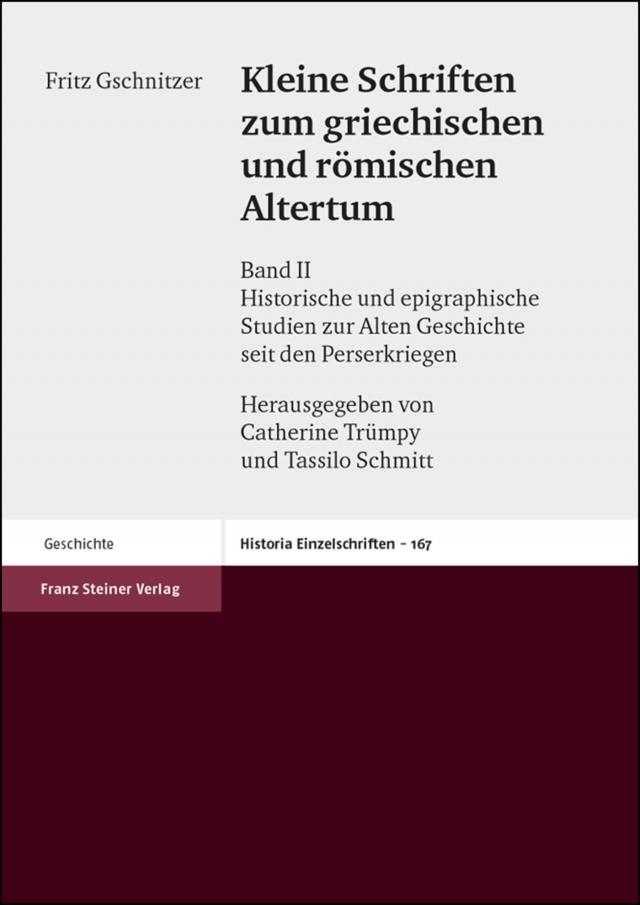 Kleine Schriften zum griechischen und römischen Altertum / Kleine Schriften zum griechischen und römischen Altertum. Band 2