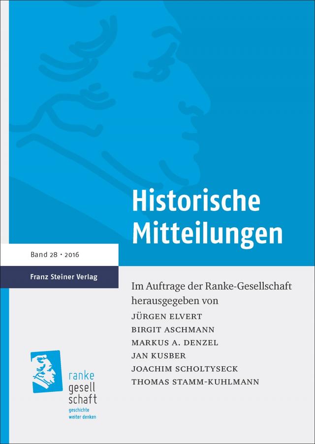 Historische Mitteilungen 28 (2016)
