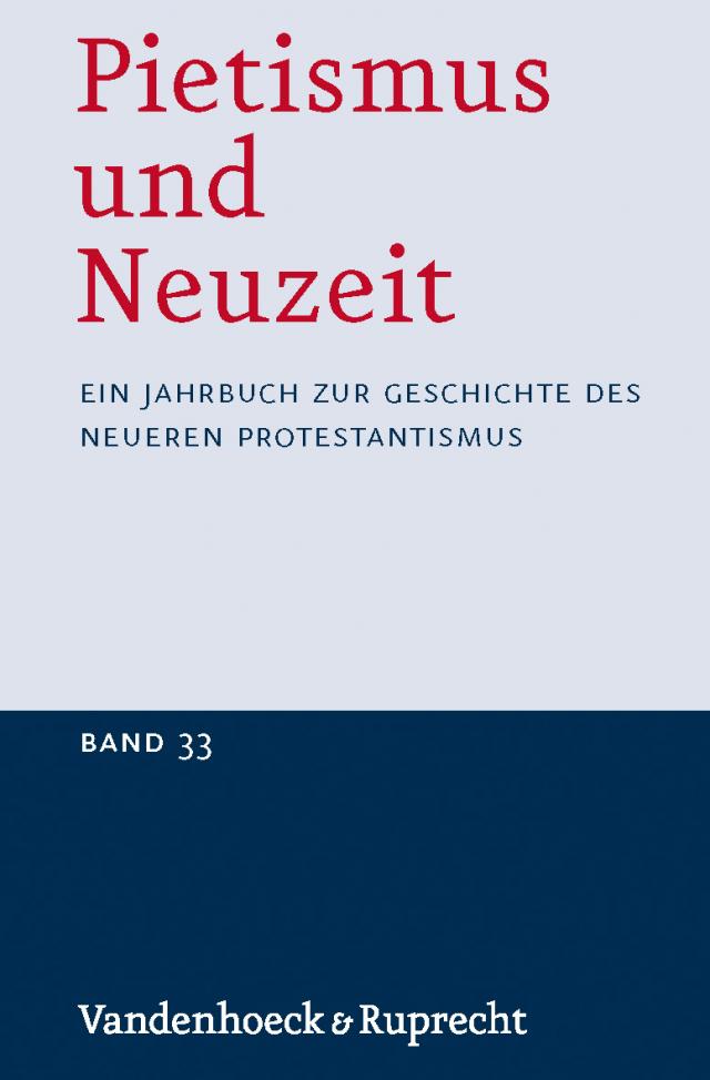 Pietismus und Neuzeit Band 33 – 2007