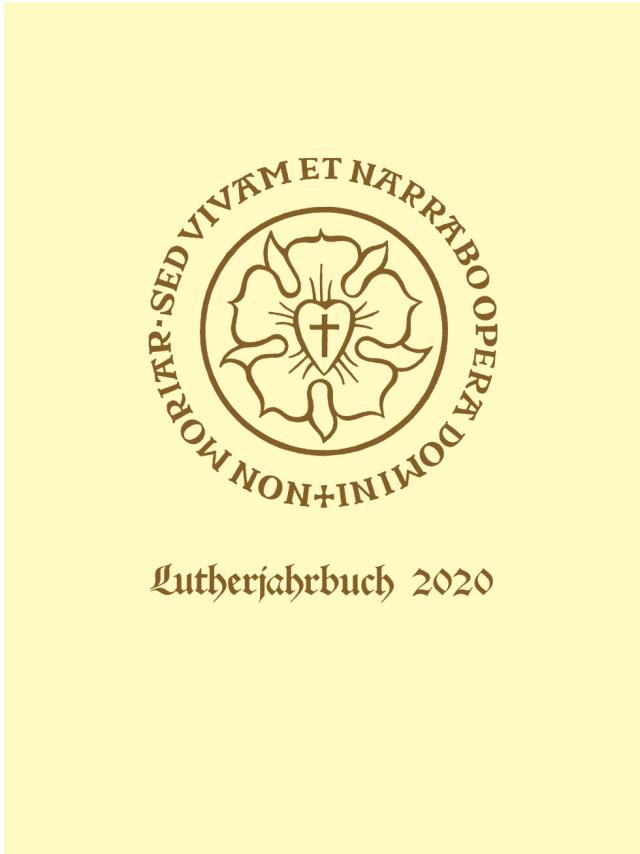 Lutherjahrbuch 87. Jahrgang 2020