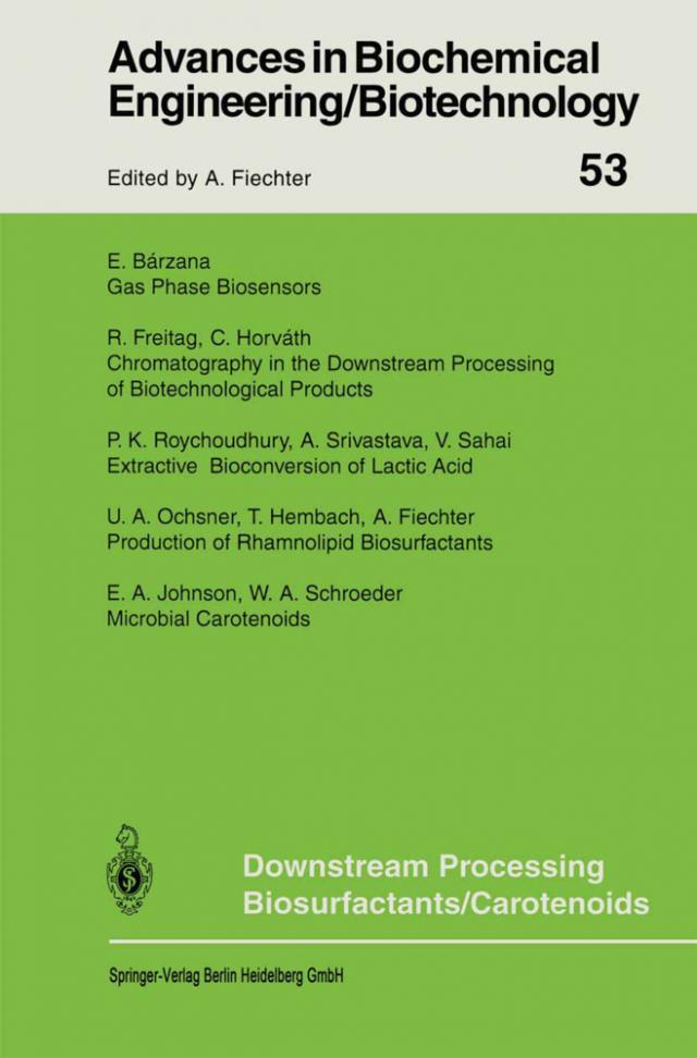 Downstream Processing Biosurfactants Carotenoids