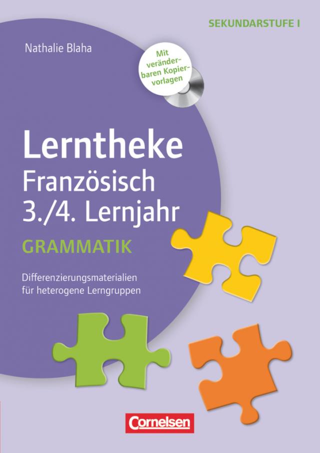 Lerntheke Französisch 3.-4. Lernjahr Grammatik Differenzierungsmaterialien für heterogene Lerngruppen, mit CD-ROM