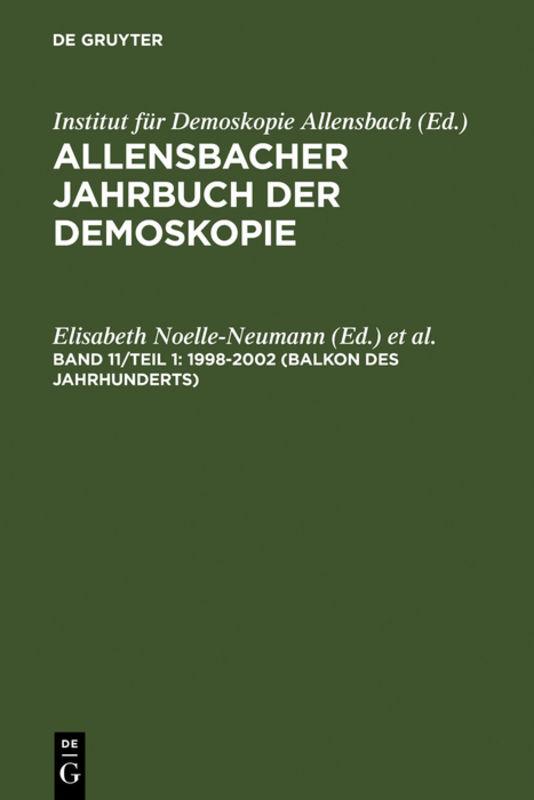 Allensbacher Jahrbuch der Demoskopie / 1998–2002 (Balkon des Jahrhunderts)