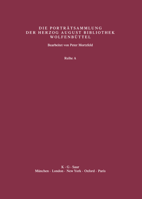 Katalog der Graphischen Porträts in der Herzog August Bibliothek... / U - Z (A22444 - A24991)