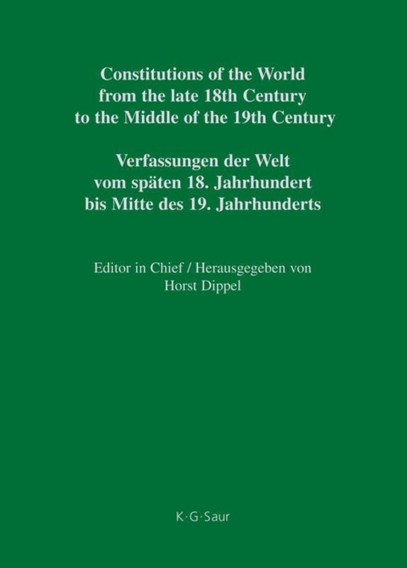 Constitutions of the World from the late 18th Century to the Middle... / Nassau – Saxe-Hildburghausen