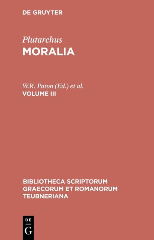 Plutarchus: Moralia / Moralia
