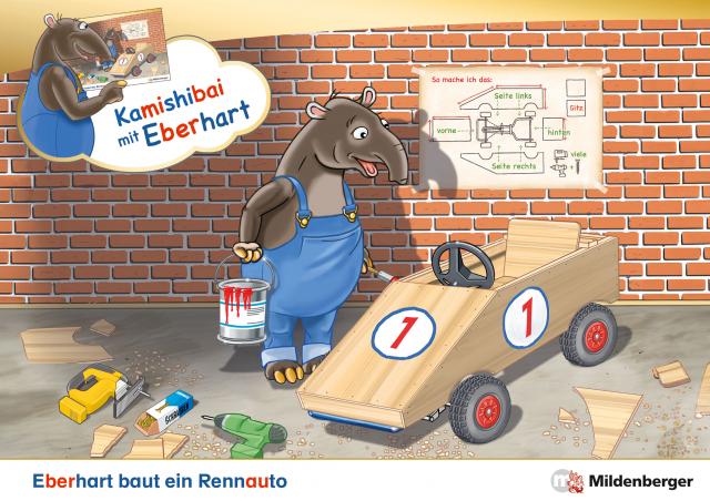 Kamishibai mit Eberhart – Eberhart baut ein Rennauto – Set