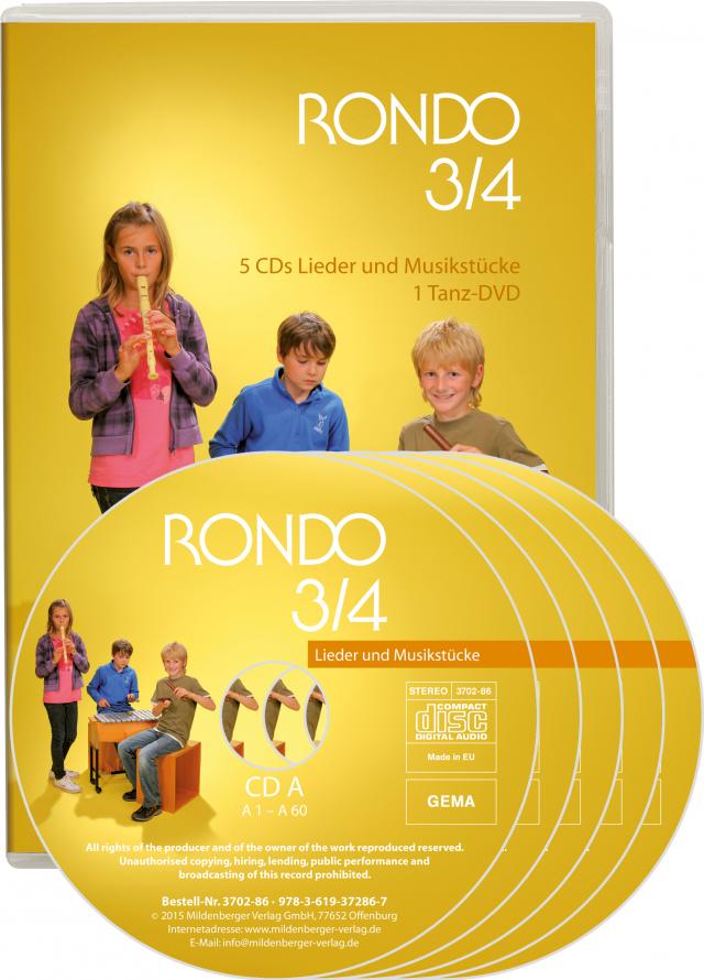 Rondo. Musiklehrgang für die Grundschule - Neubearbeitung / RONDO 3/4 - Lieder und Musikstücke
