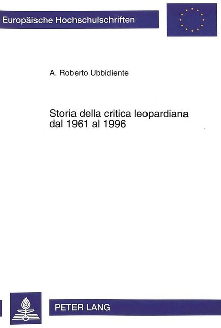 Storia della critica leopardiana dal 1961 al 1996
