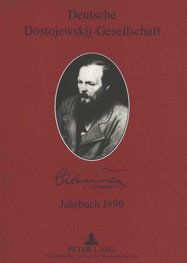 Deutsche Dostojewskij-Gesellschaft- Jahrbuch 1999