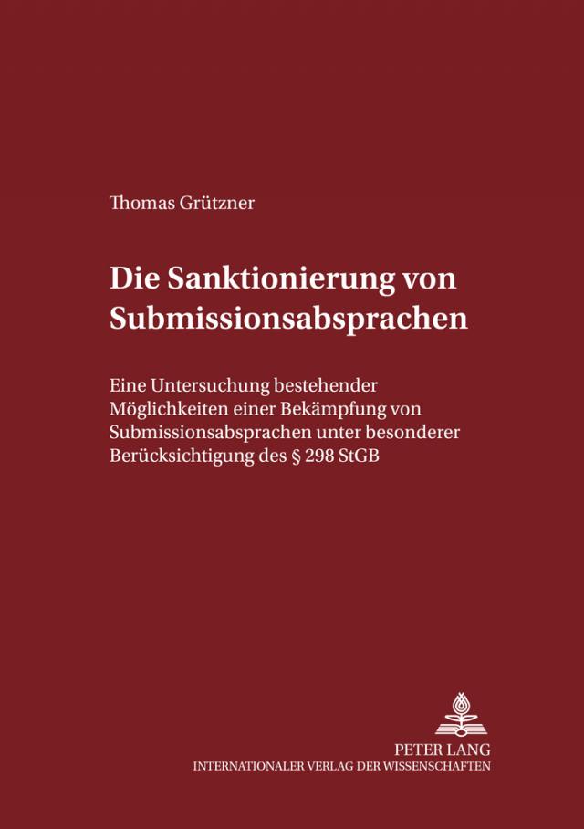 Die Sanktionierung von Submissionsabsprachen