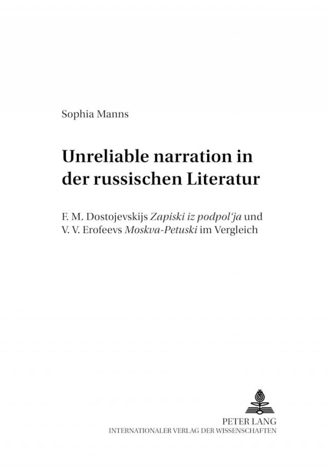 «Unreliable narration» in der russischen Literatur