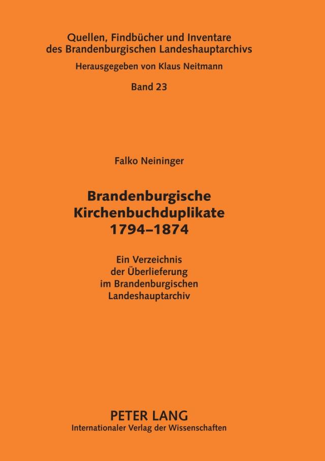 Brandenburgische Kirchenbuchduplikate 1794-1874