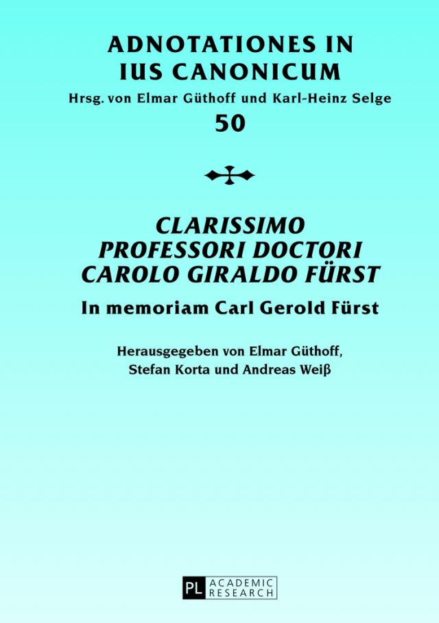 «Clarissimo Professori Doctori Carolo Giraldo Fürst»