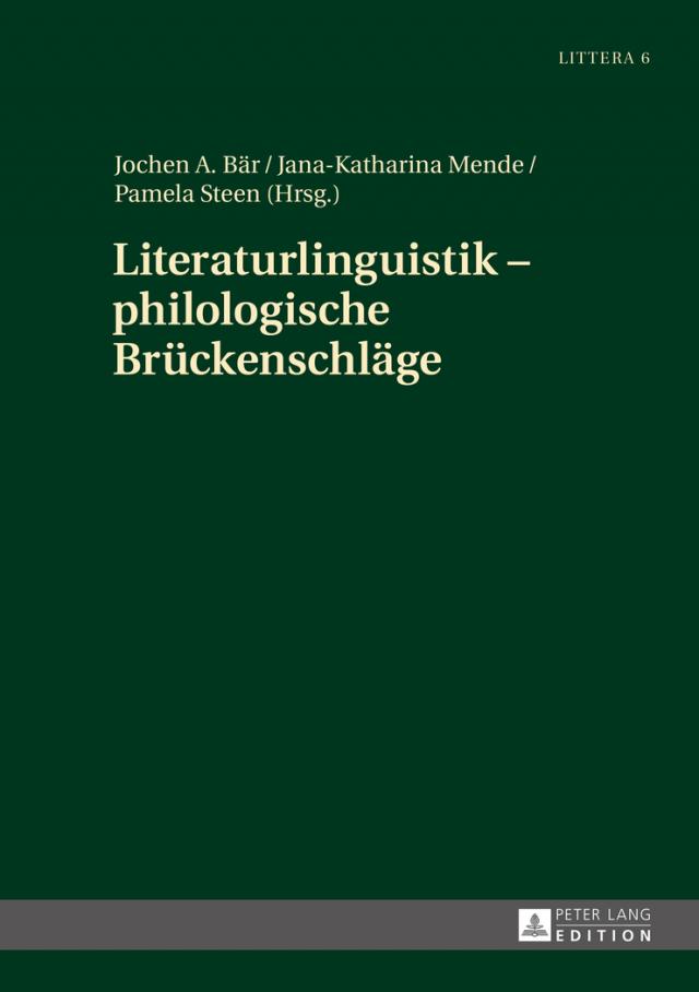 Literaturlinguistik – philologische Brückenschläge