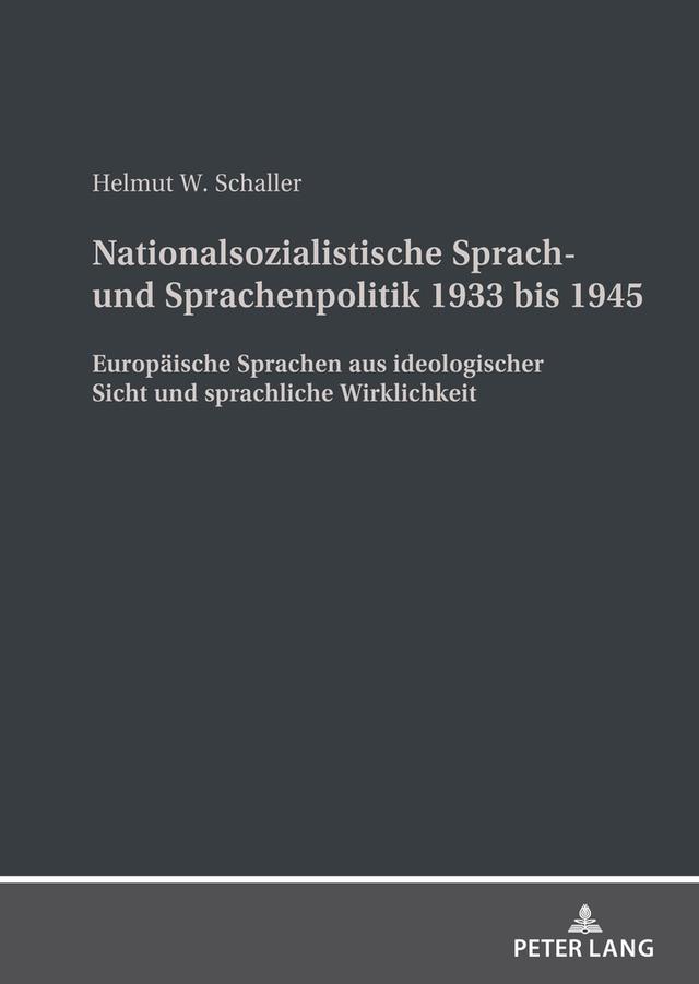 Nationalsozialistische Sprach- und Sprachenpolitik 1933 bis 1945