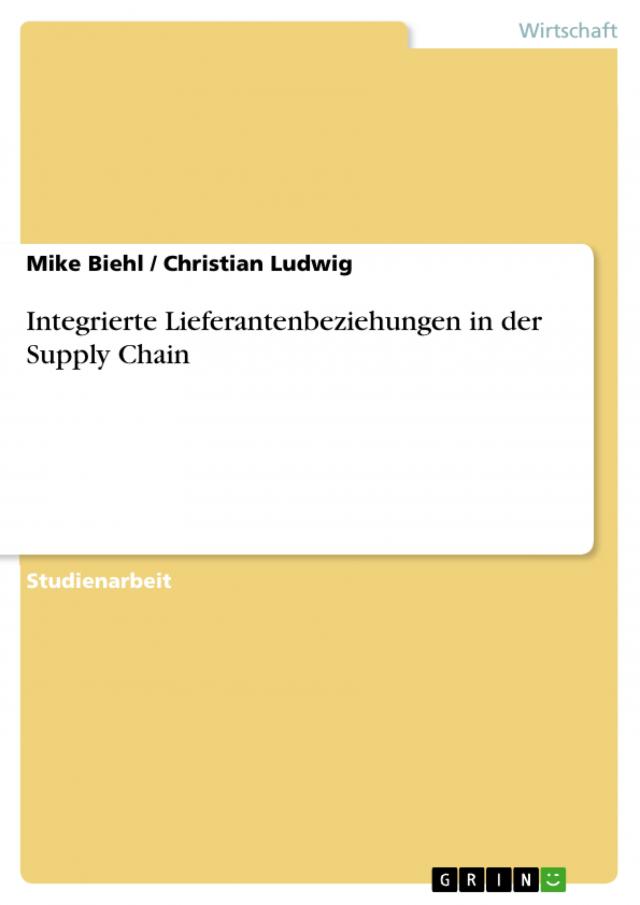 Integrierte Lieferantenbeziehungen in der Supply Chain