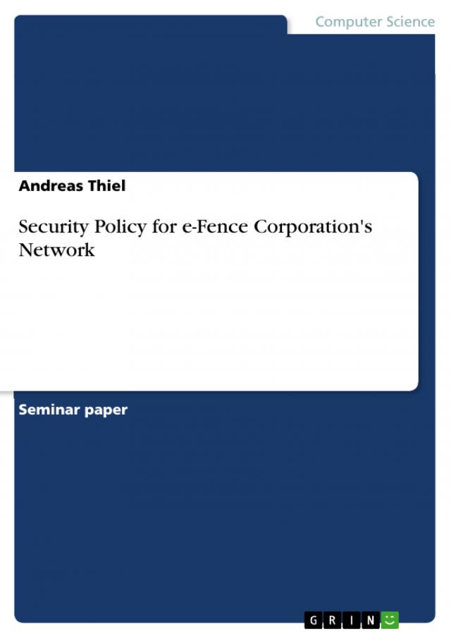 Security Policy for e-Fence Corporation's Network