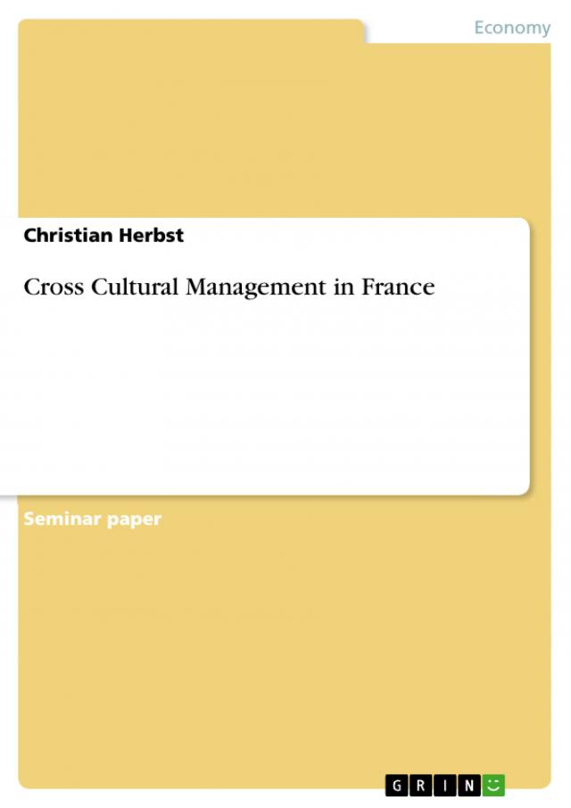 Cross Cultural Management in France