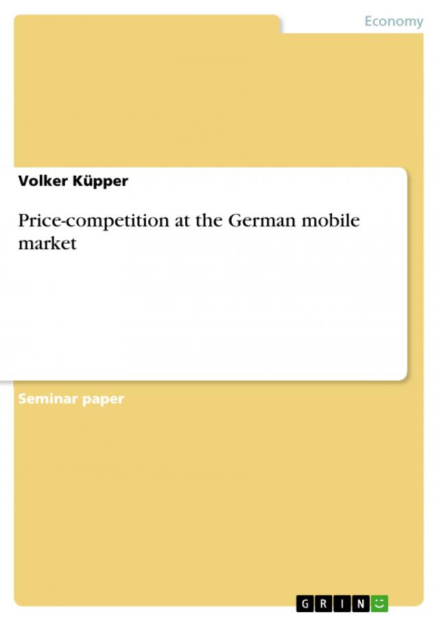 Price-competition at the German mobile market