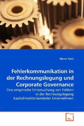 Fehlerkommunikation in der Rechnungslegung und Corporate Governance